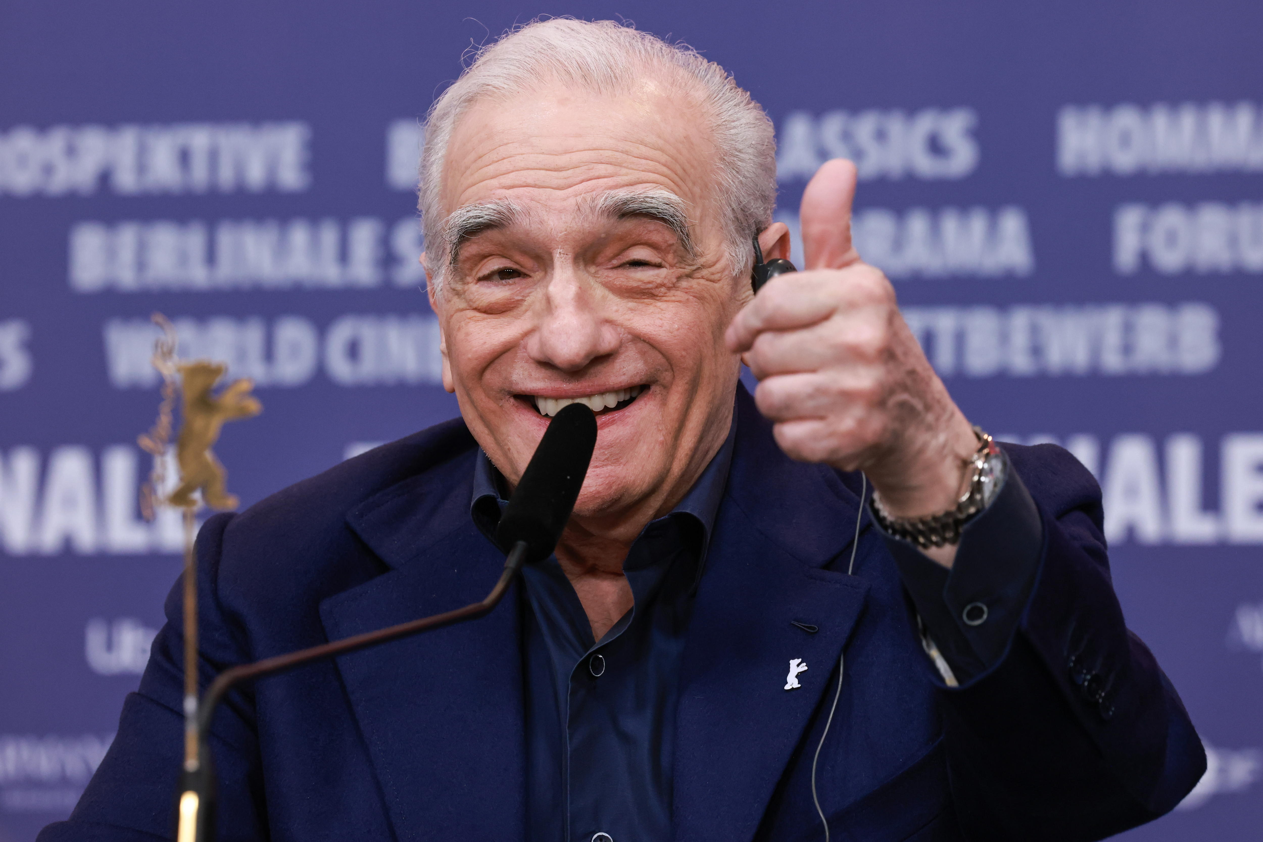 Berlin (Germany), 20/02/2024.- US director Martin Scorsese attends the 'Honorary Golden Bear' press conference, during the 74th Berlin International Film Festival 'Berlinale' in Berlin, Germany, 20 February 2024. (Cine, Alemania) EFE/EPA/CLEMENS BILAN
