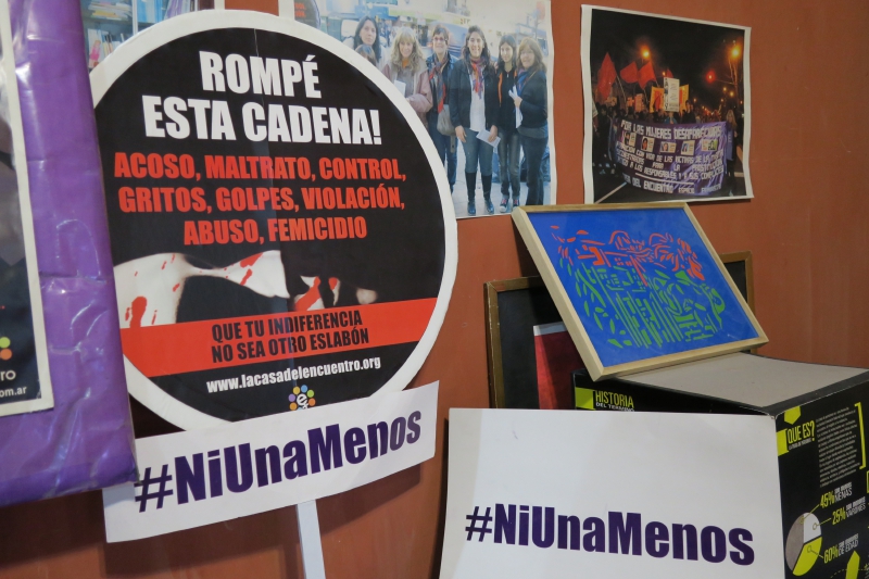 Carteles para la segunda marcha “Ni Una Menos” en en Buenos Aires (Argentina).  /EFE