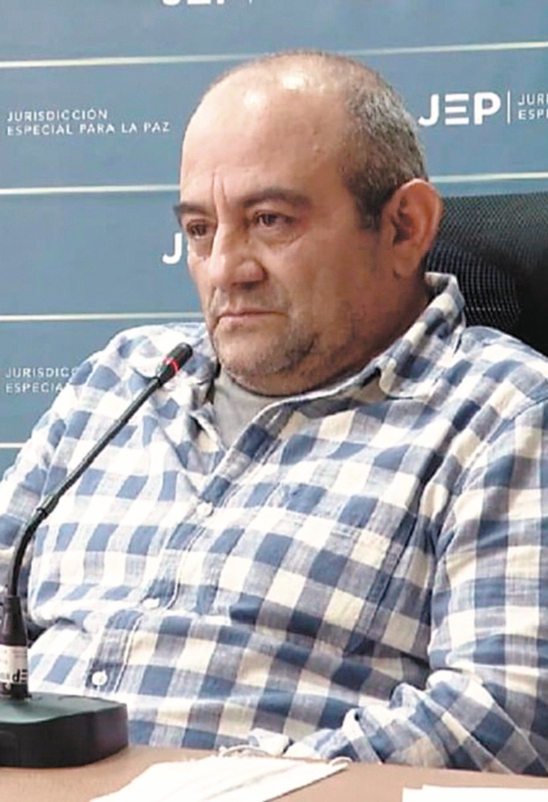 Esta foto de "Otoniel" fue tomada el pasado 21 de diciembre, durante su primera declaración ante la JEP.