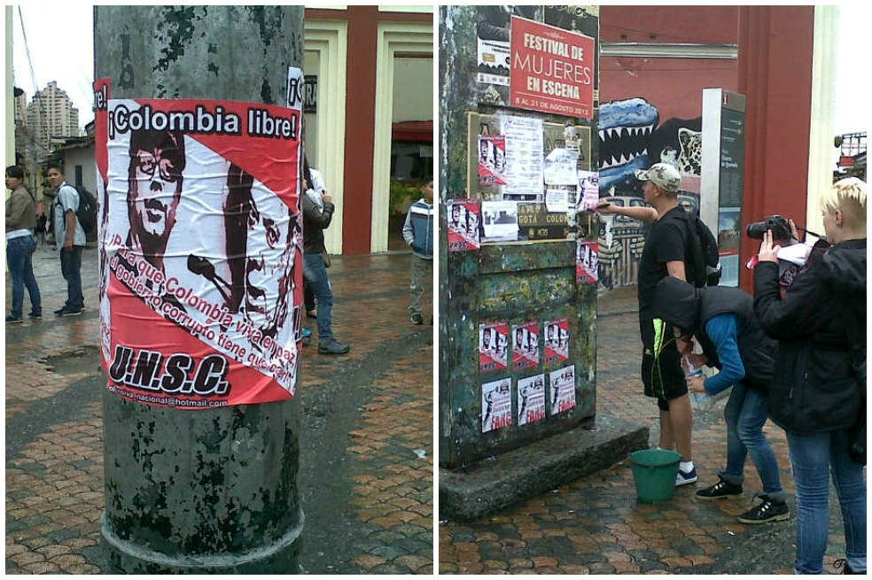 Panfletos neonazis contra Petro, Santos y las Farc