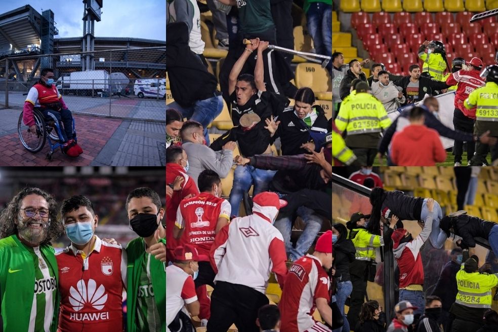 En imágenes: Contrastes del fatídico regreso de los hinchas a El Campín de Bogotá