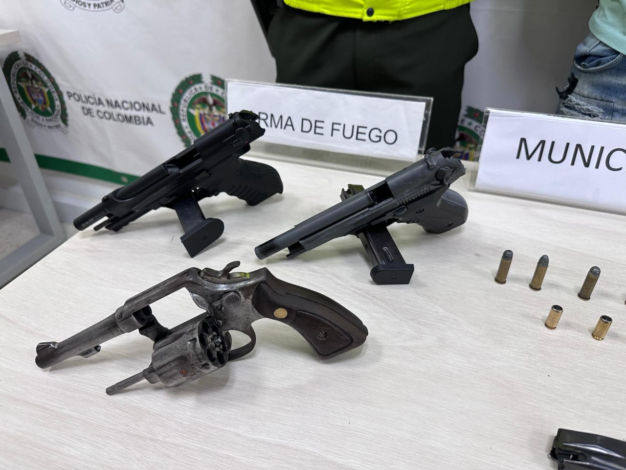 Armas de fuego incautadas