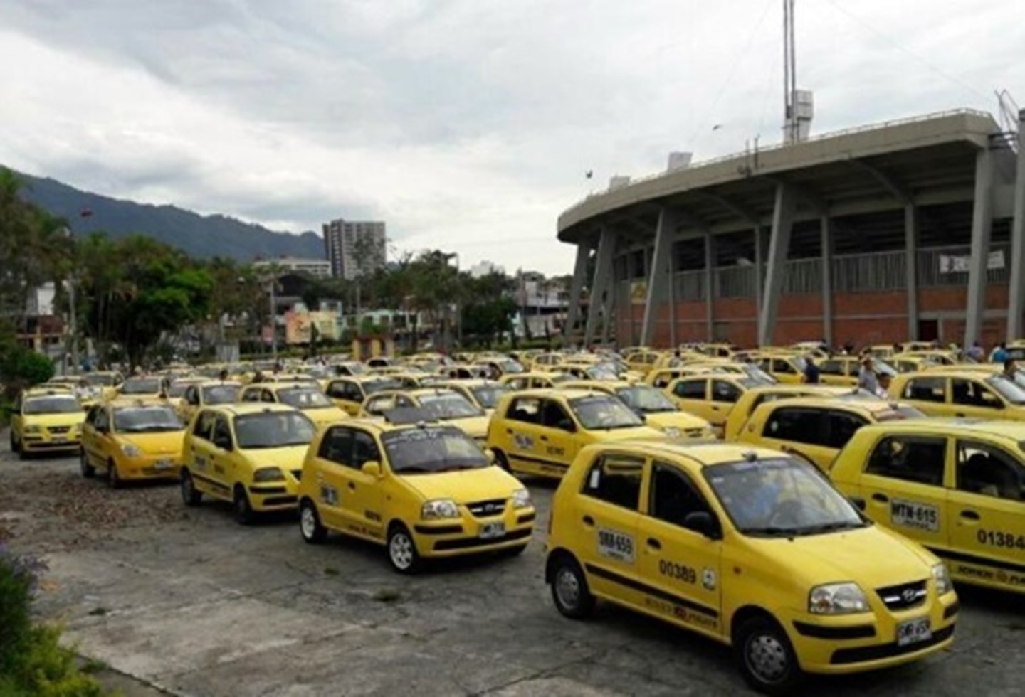 La capital musical de Colombia se une al paro nacional de taxistas.
