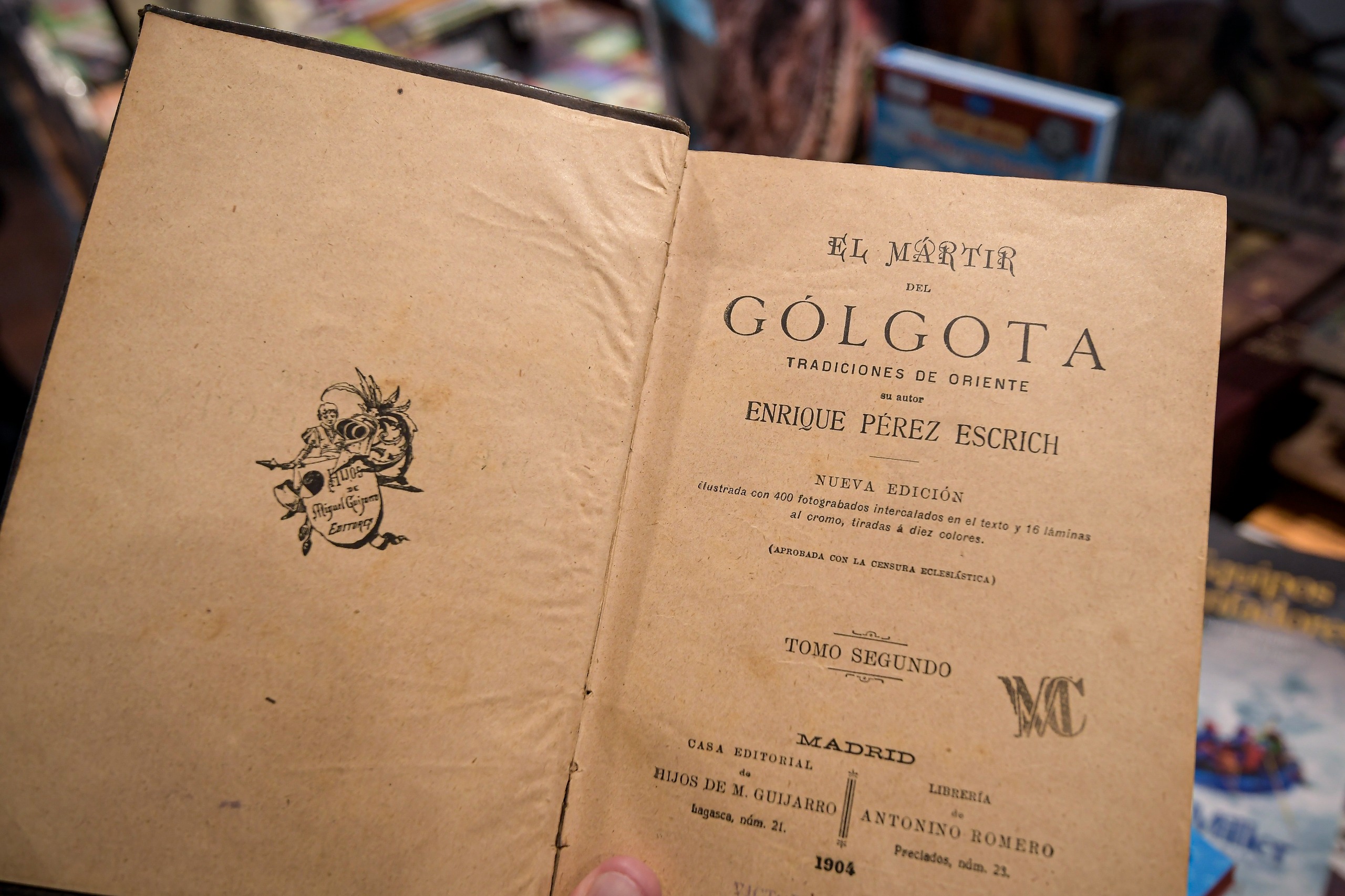 Esta edición de “El mártir del Gólgota” es de la librería Estudio 2010. Se publicó en 1904 y tiene un valor de $1 millón.