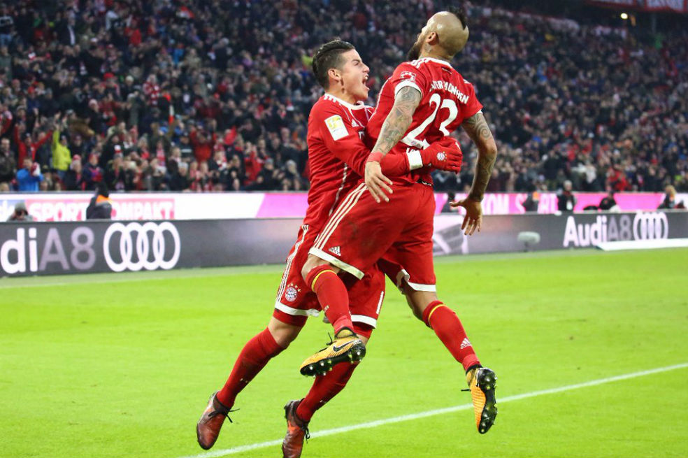 Distribuidor autorizado del Bayern: James, de gran partido frente al Augsburgo