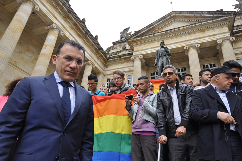 Imágenes de la ‘besatón’ en el Congreso de la República