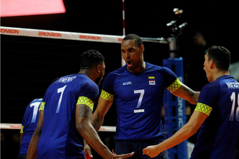 Colombia le ganó 3-2 a Venezuela en el Preolímpico de voleibol