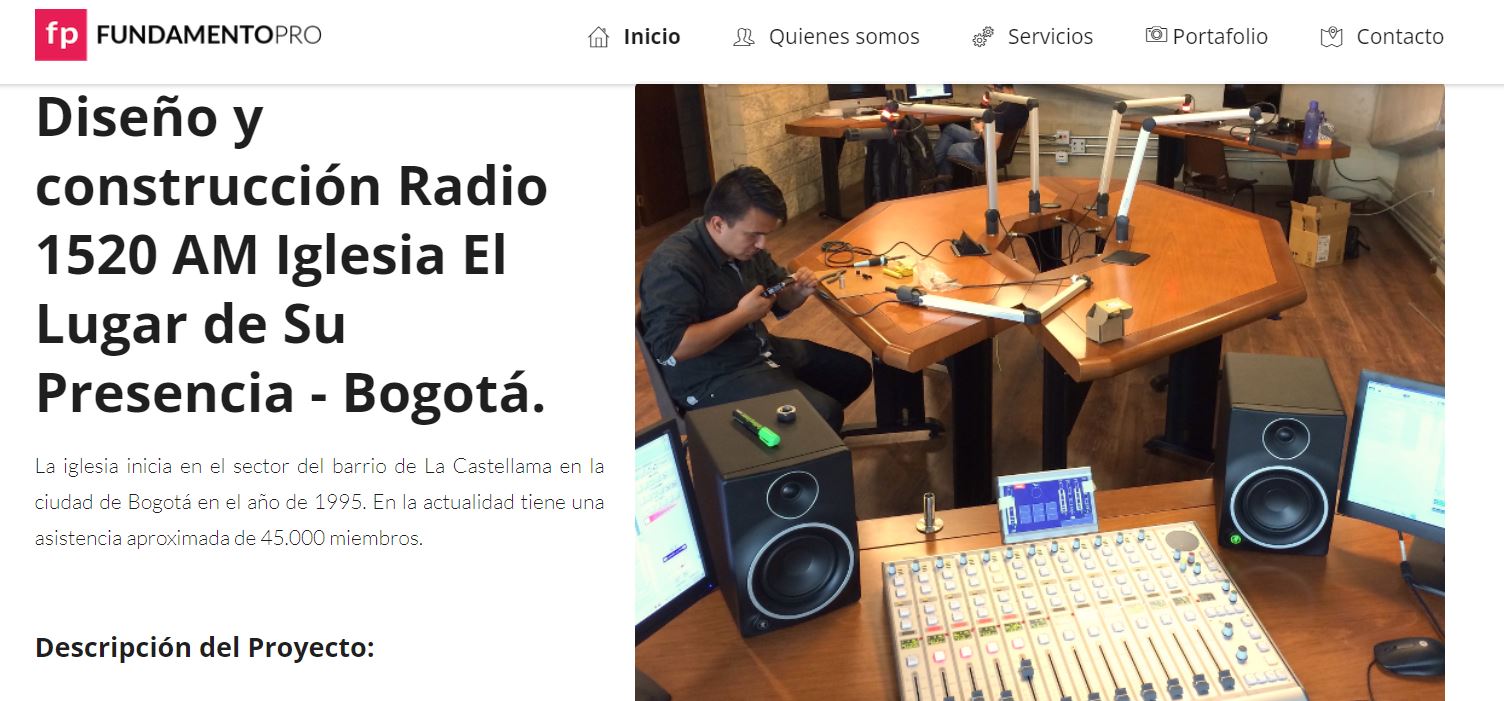 Así se publicitan los contratos de la empresa de Eduardo Gutiérrez con la iglesia "El lugar de su presencia".