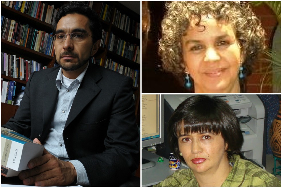 César Rodríguez, Gladys Jimeno y Gloria Amparo Rodríguez.