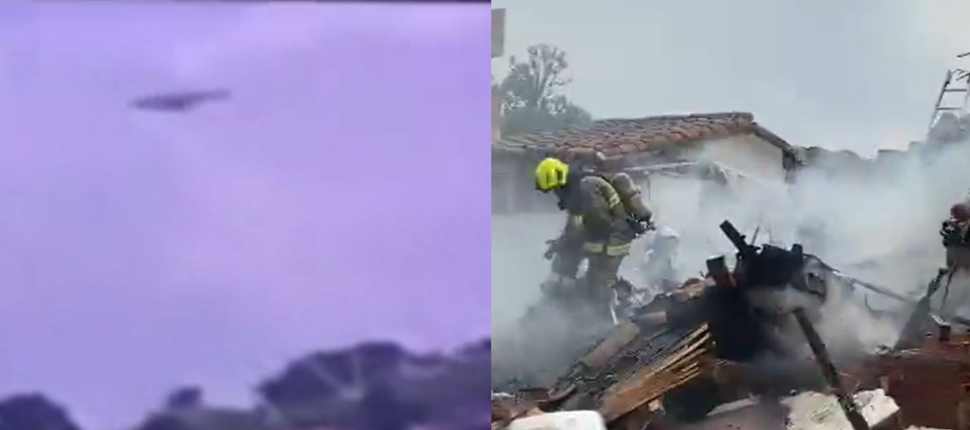 Video: El momento exacto en el que avioneta se accidentó contra casa en Medellín