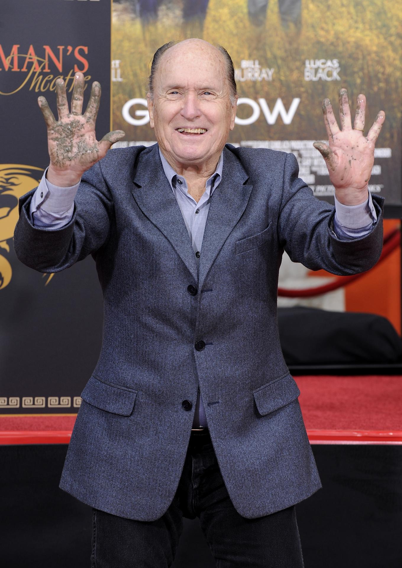 Hollywood (United States), 16/02/2026.- (FILE) - US actor Robert Duvall shows his hands after pressing them into cement during his hand and footprint ceremony outside Grauman's Chinese Theatre in Hollywood, California, USA, 05 January 2011 (reissued 16 February 2026). Robert Duvall 'passed away peacefully at home, surrounded by love and comfort' at the age of 95, his wife, Luciana, wrote in a message on Facebook on 16 February 2026. (Cine) EFE/EPA/PAUL BUCK