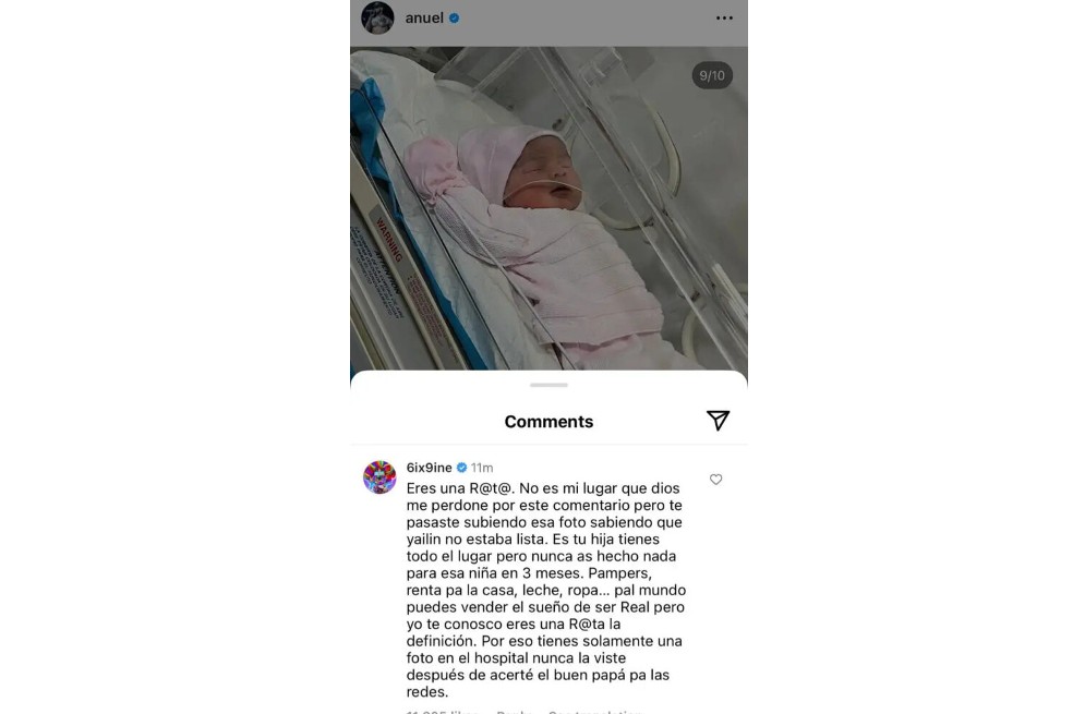 Anuel AA desencadenó una “guerra” en redes sociales, luego de mostrar el rostro de su hija Cattleya. Tekashi, defendió los deseos de Yailin de mantener en privado a la pequeña.
