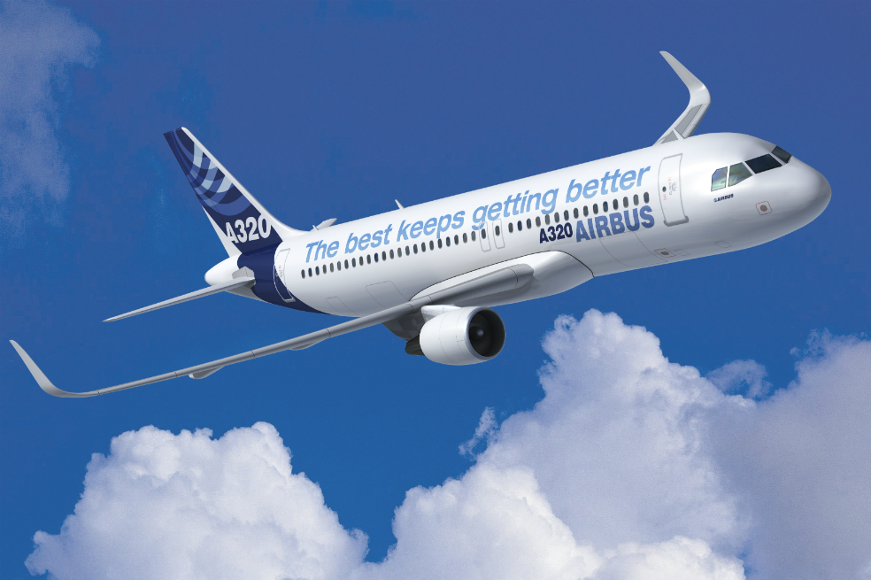 El A320 de Airbus, el avión de la clase media