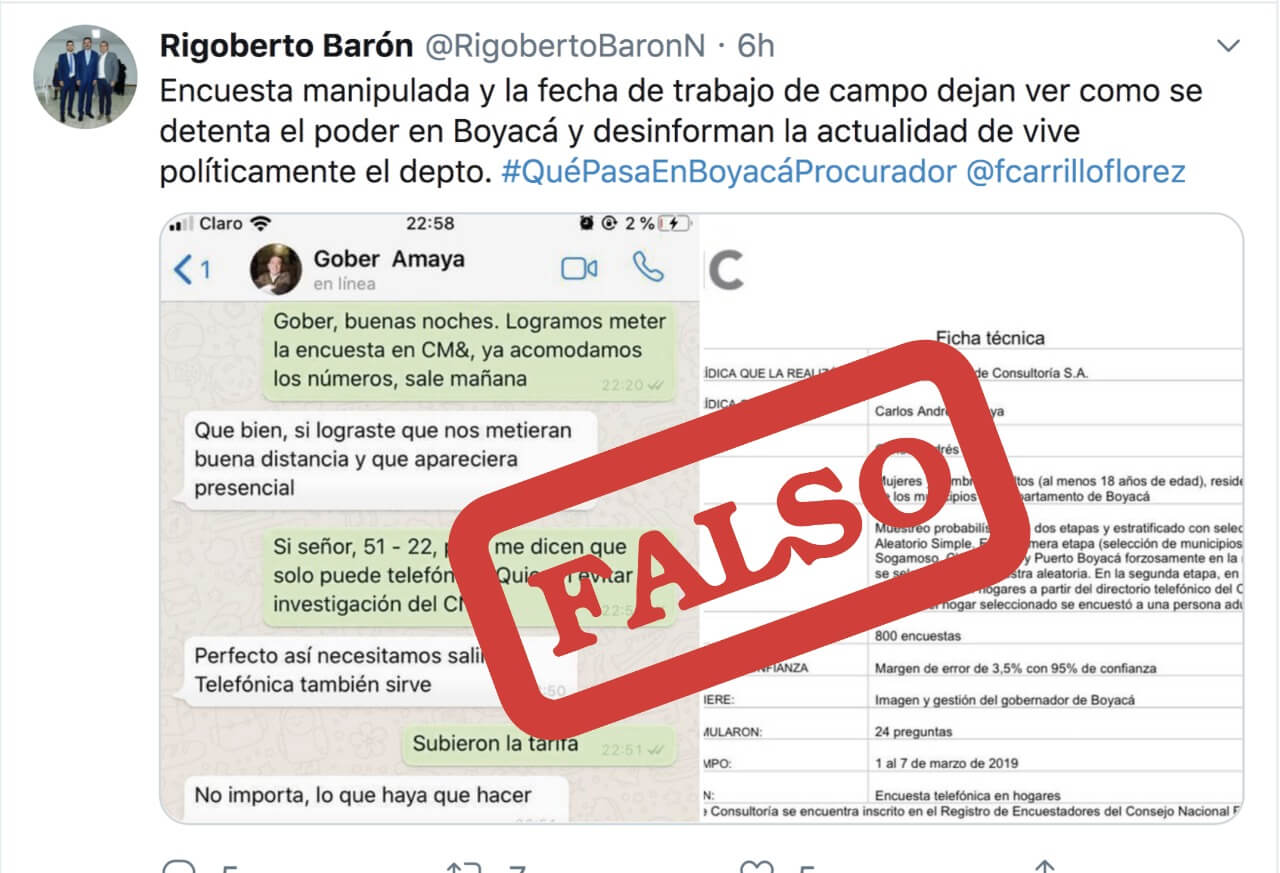 Gobernador  de Boyacá denunció penalmente al exsenador Rigoberto Barón