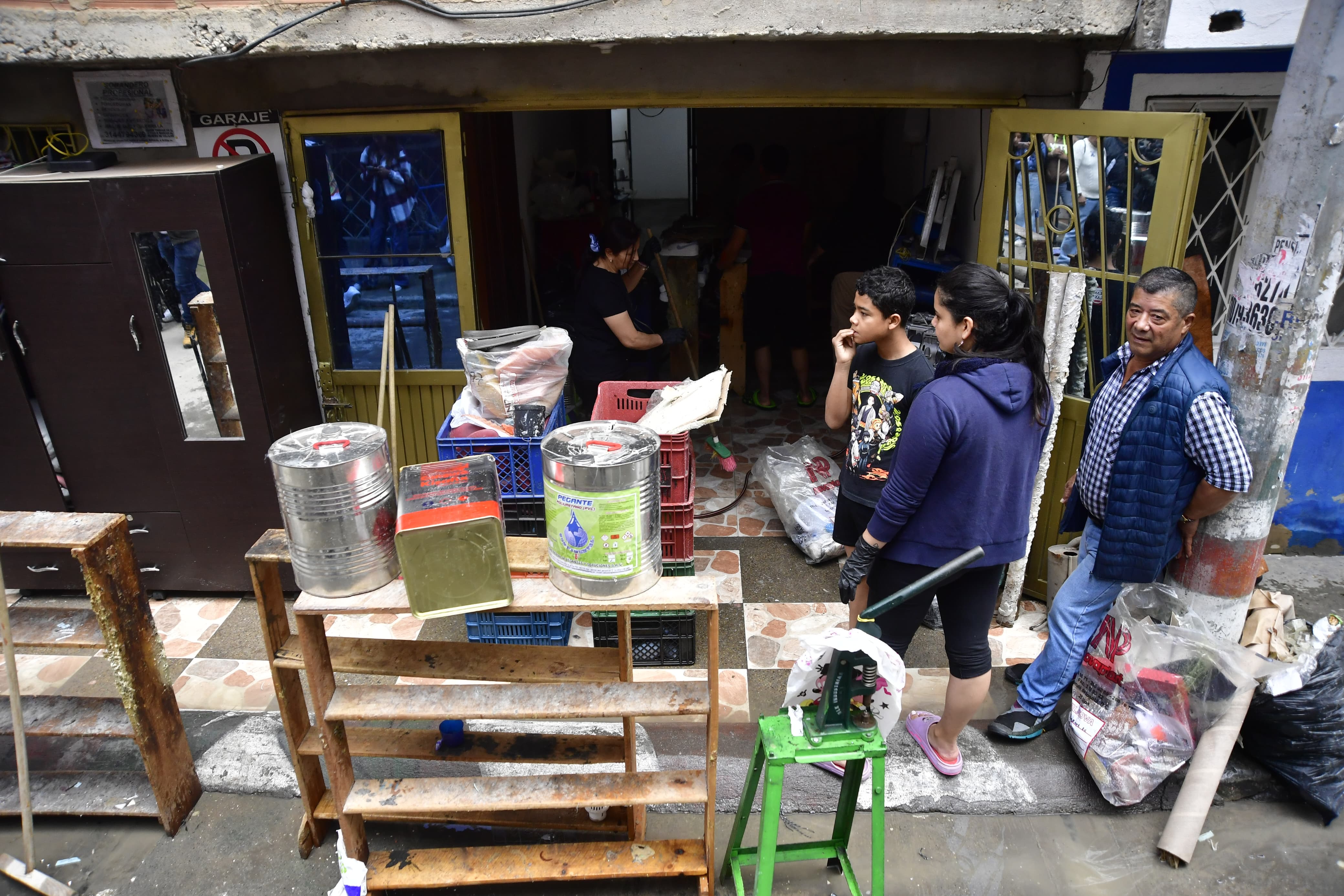 Barrio Isla del Sol, localidad Tunjuelito, afectado por el desbordamiento del río tunjuelo.