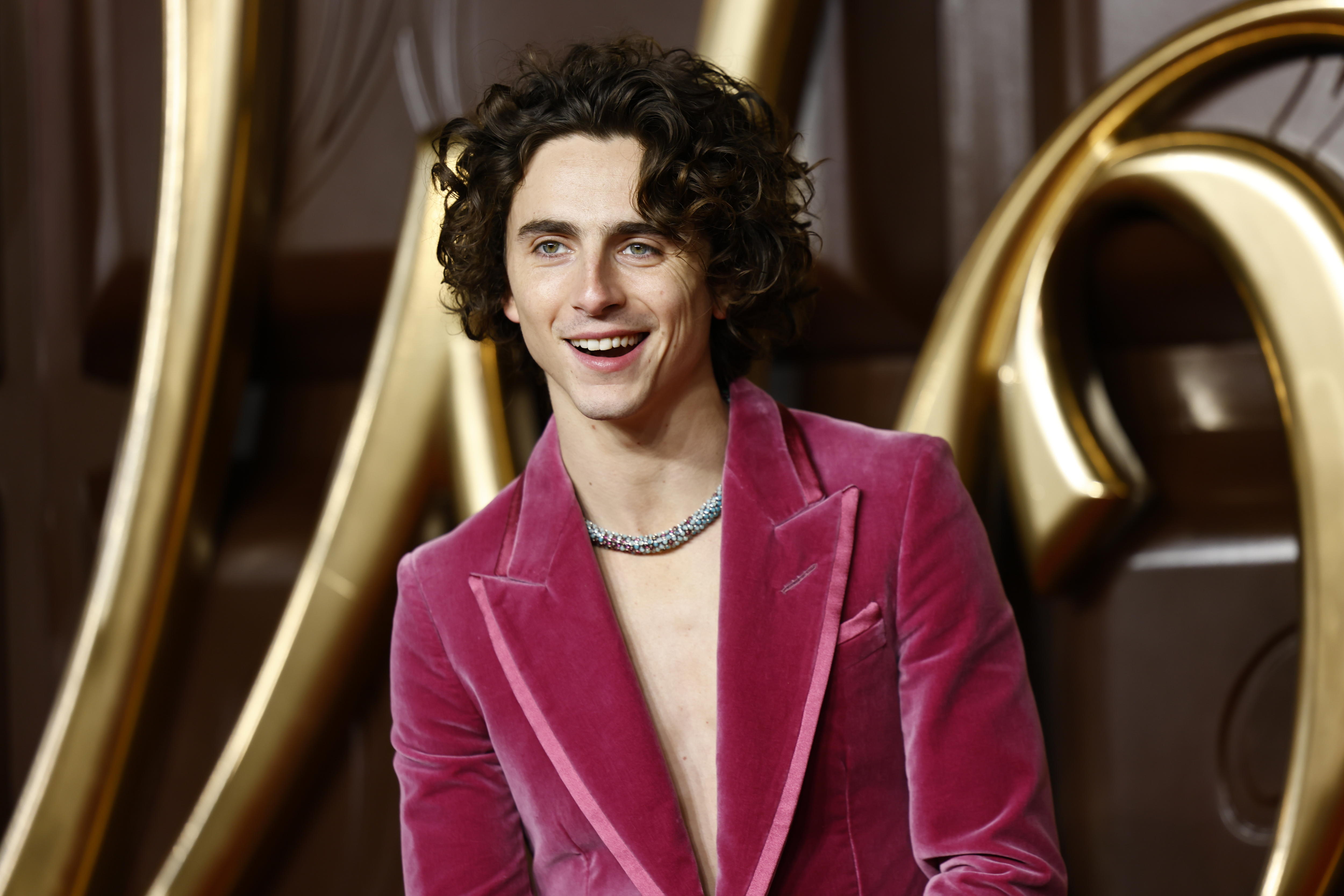 Timothée Chalamet y Cartier crean un collar inspirado en Willy Wonka