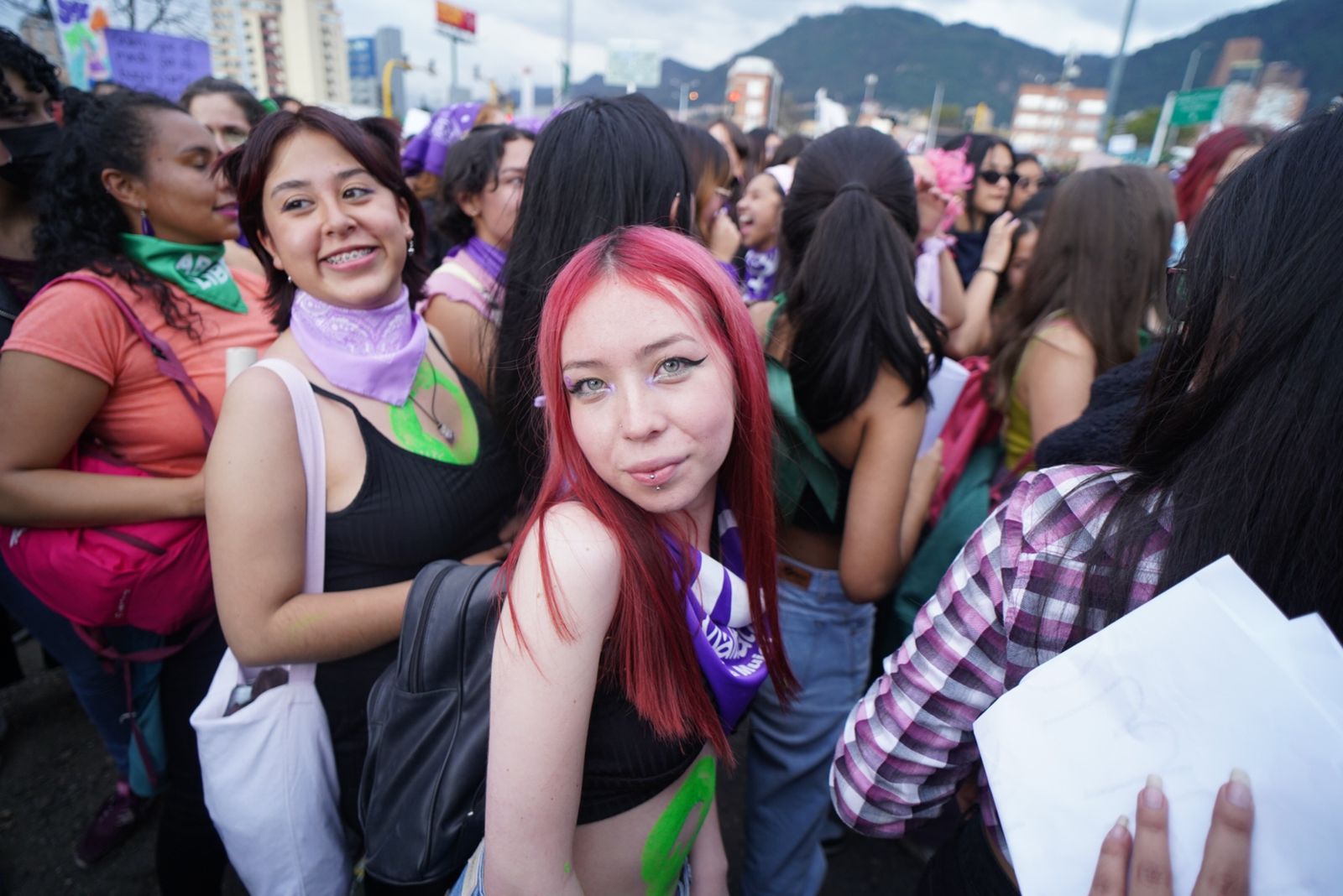 Las movilizaciones en Bogotá se realizaron como ación de rechazo a la violencia de género y los feminicidios en Colombia y el mundo entero.