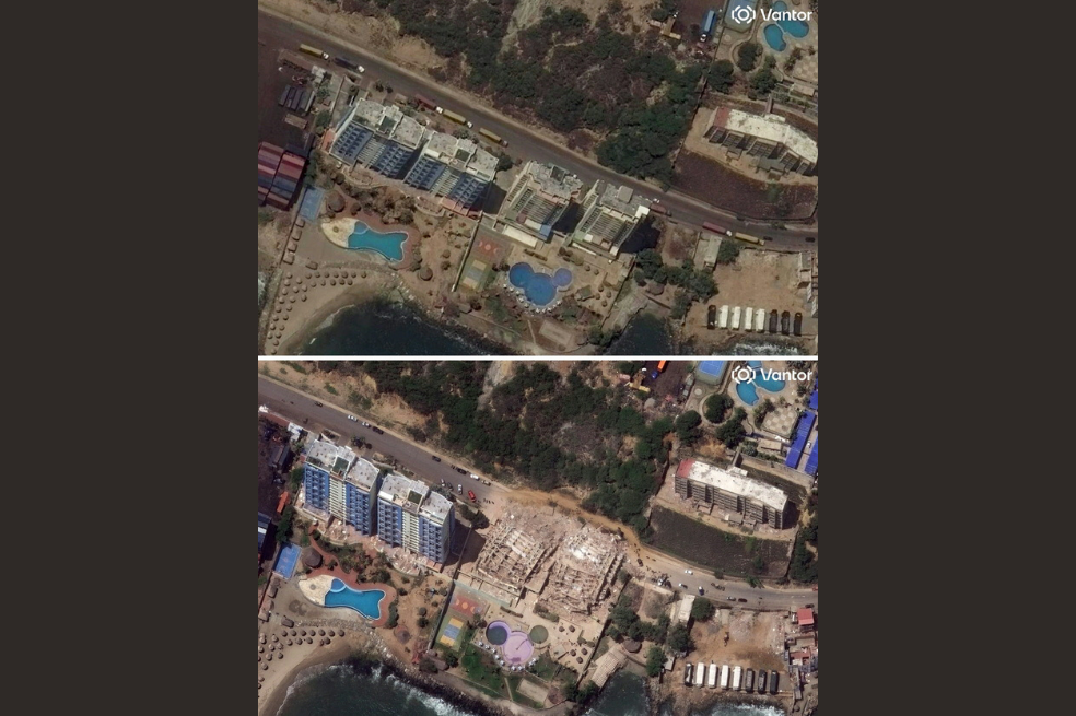 Los estragos que dejaron los sismos en Venezuela también se vieron en Maiquetía, estado La Guaira.
