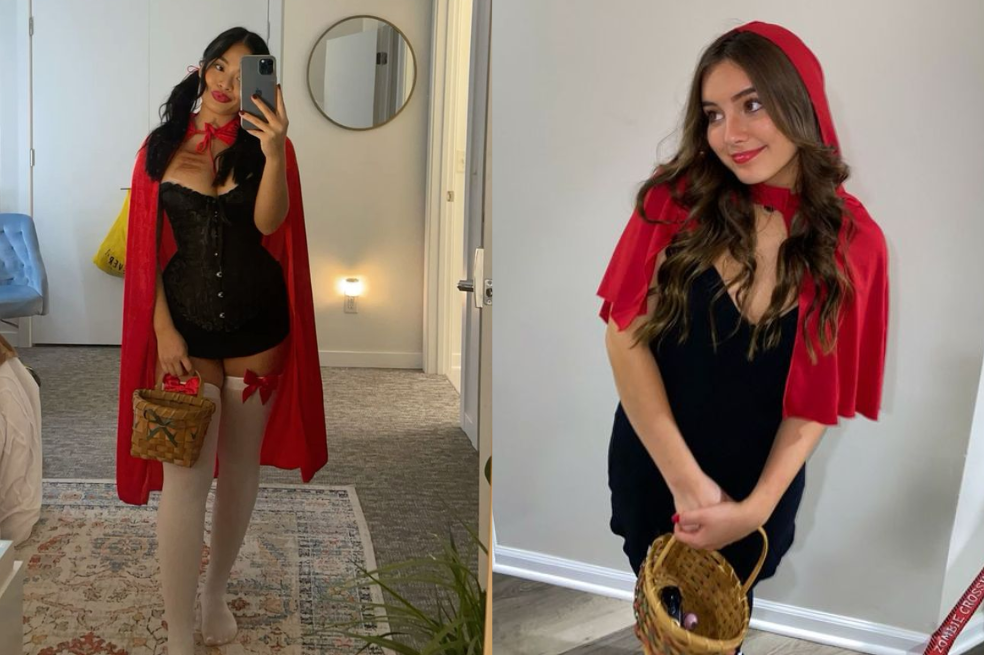 Esta es una gran idea de disfraz casero con vestido negro corto para Halloween 2024.