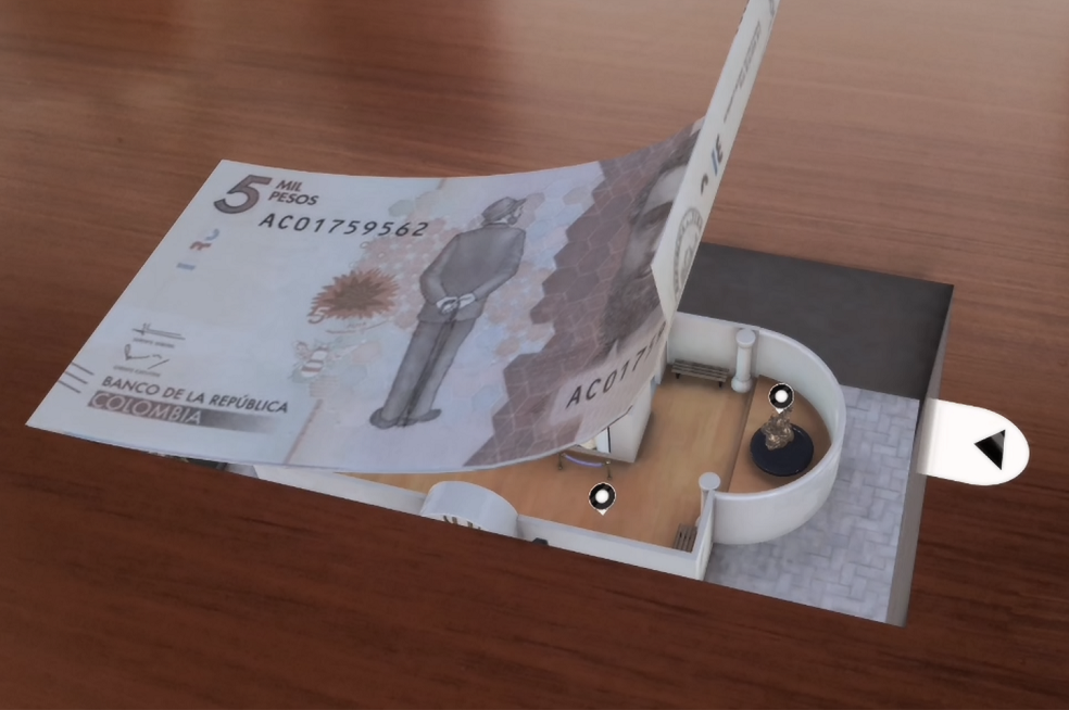 Emprendedores bogotanos crean una galería de arte en un billete de $5.000