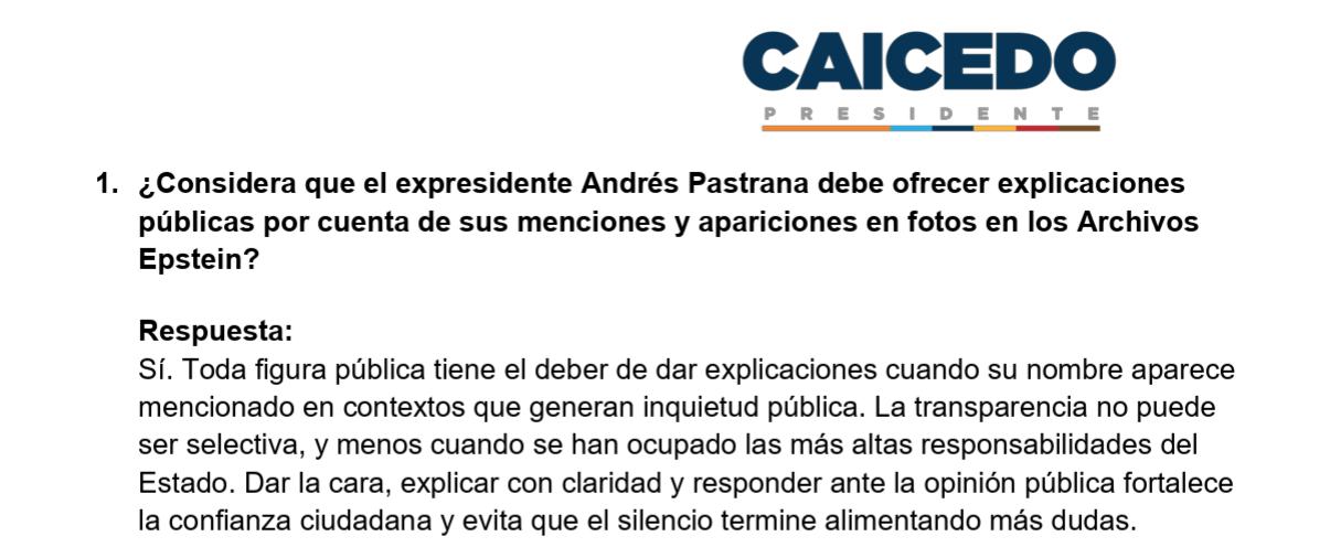 Respuesta de Carlos Caicedo a #NoAlPactoDeSilencio.