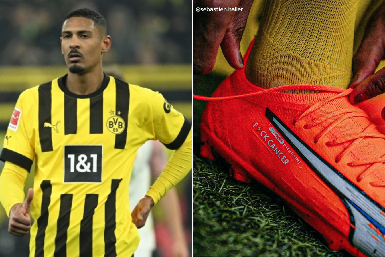 Haller y el poderoso mensaje en sus guayos para su regreso con Borussia Dortmund