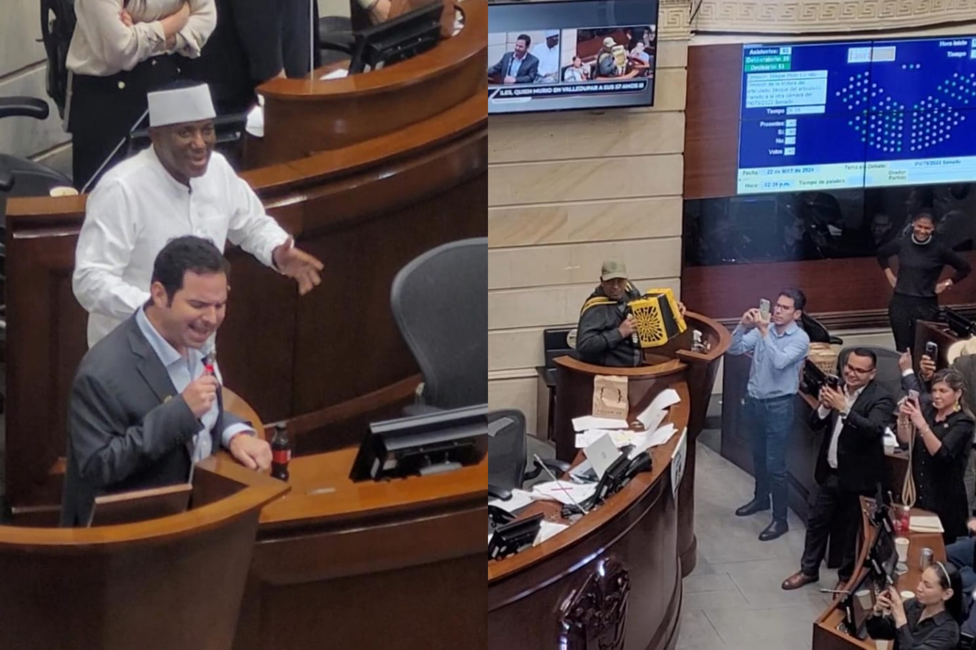 Así fue el homenaje a Omar Geles en el Congreso: cantó el senador Carlos Meisel