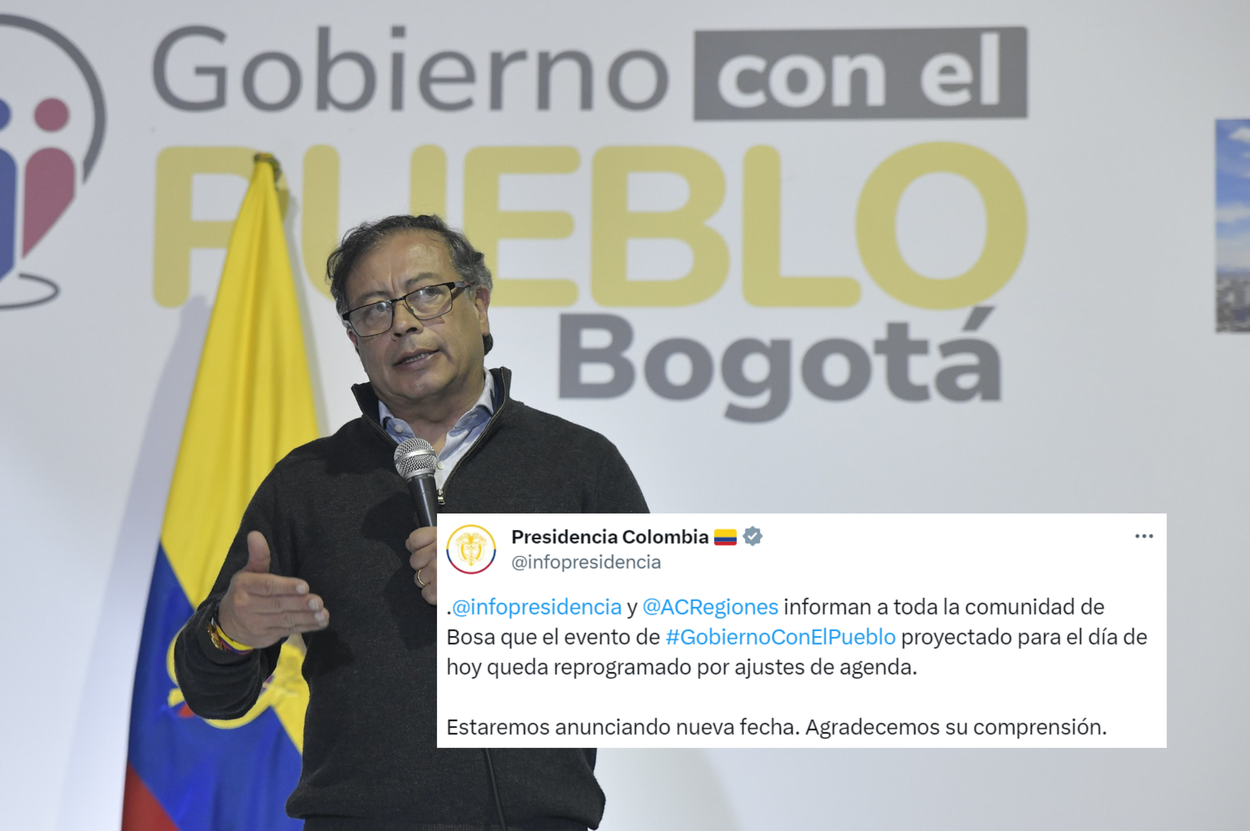 Cancelaron evento en Bosa al que iba a ir Petro por “imprevistos de fuerza mayor”
