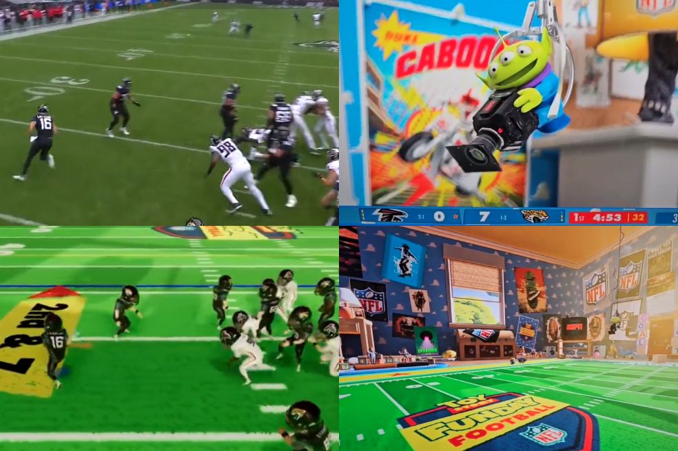 Video: partido de fútbol americano fue convertido en película de Toy Story en vivo