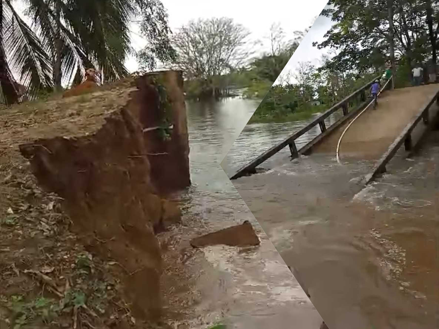 Colapso de puente en Ayapel, Córdoba, tiene incomunicadas a cientos de familias