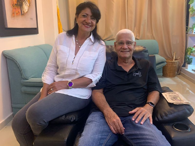 Érika Crissón y Luis Sierra, la pareja de esposos de la familia bésibolera que lleva décadas en el deporte de Barranquilla.