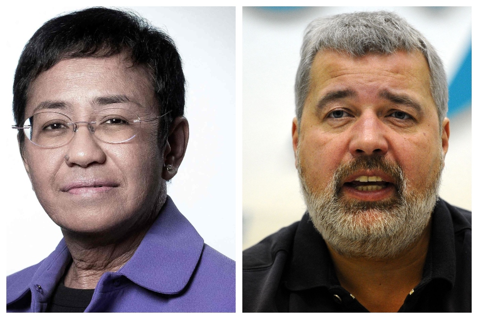 Los periodistas María Ressa y Dmitri Muratov, Premio Nobel de la Paz 2021