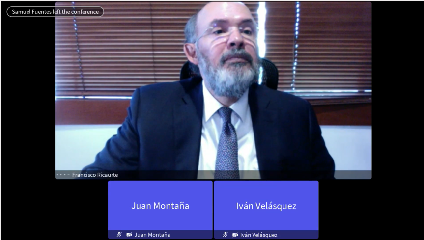 Francisco Ricaurte durante el juicio que se adelanta en su contra como presunto miembro del cartel de la toga.