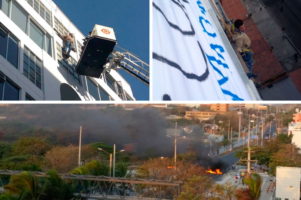 En fotos: protestas de estudiantes de la San Martín en distintas sedes