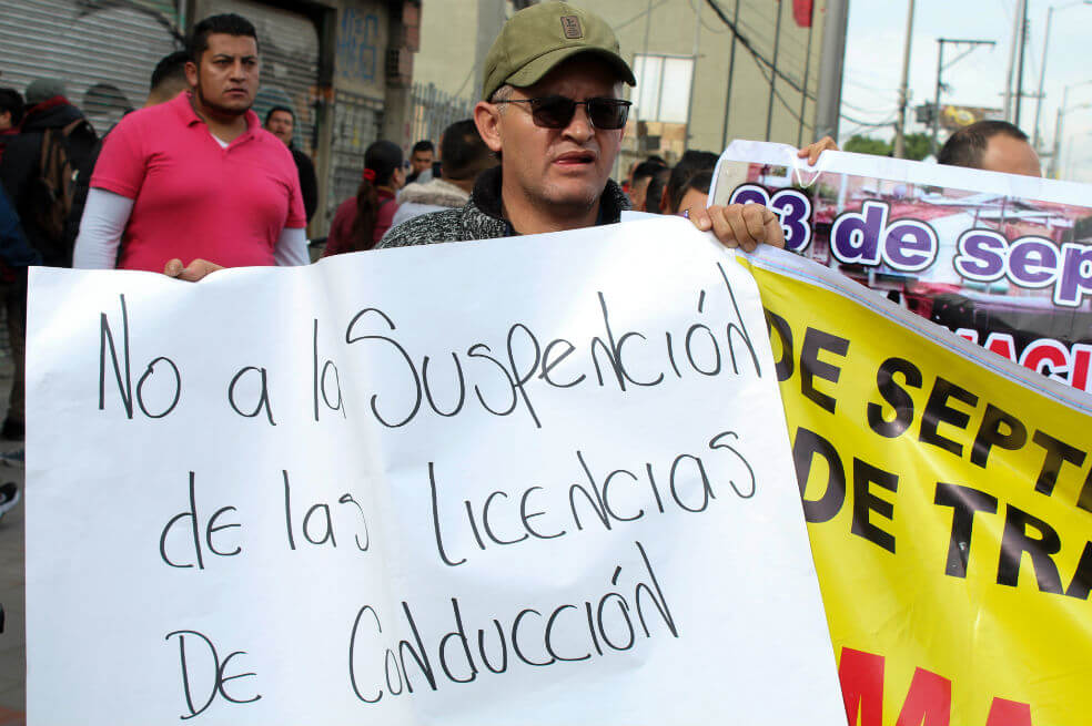 En imágenes: así se vivió el primer día del paro nacional de conductores en Soacha
