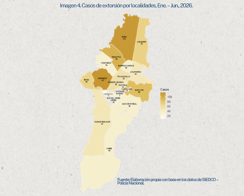 Mapas del sexto informe de Bogotá Cómo Vamos.