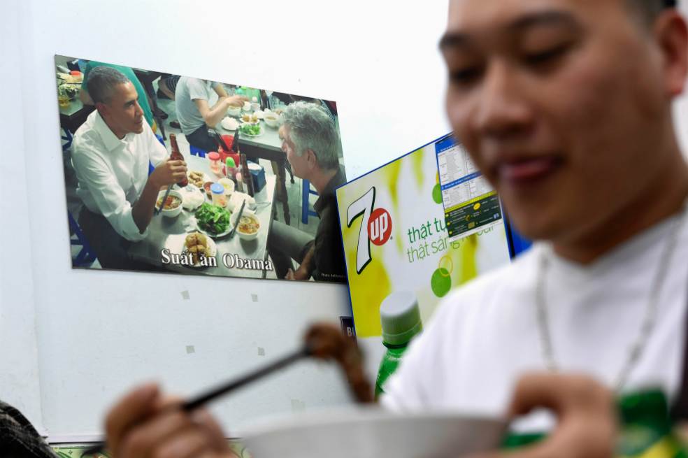 Un restaurante convierte la mesa donde comió Obama en una atracción