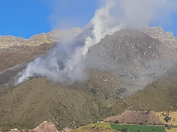 Incendio consumió cerca de 40 hectáreas en el Páramo del Almorzadero, Santander