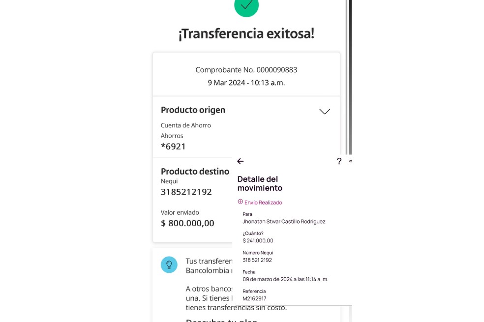 Luego que Luly Bossa asegurara que Epa Colombia no la ayudó para el funeral de Ángelo, su hijo, la generadora de contenido mostró la prueba de la transferencia.