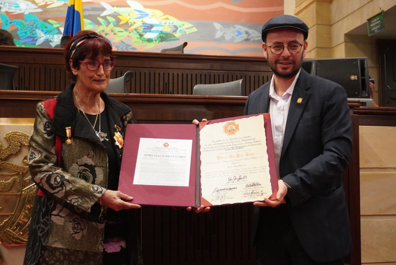 Patricia Ariza recibió la Orden de la democracia Simón Bolívar