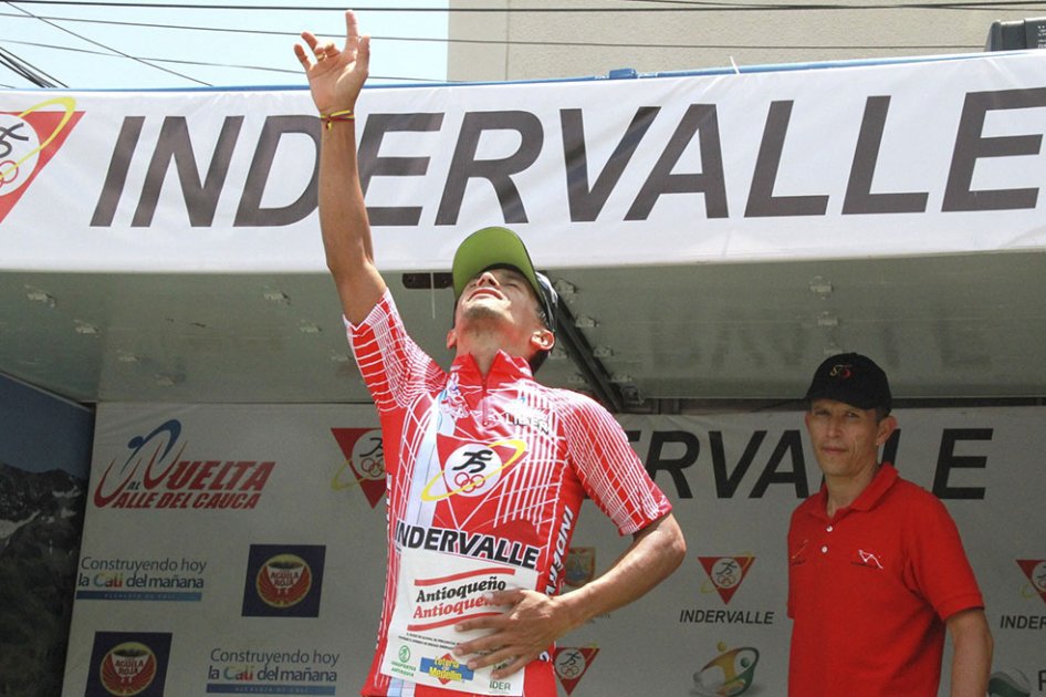Jairo Salas, líder de la Vuelta al Valle. Foto: Oficina de prensa