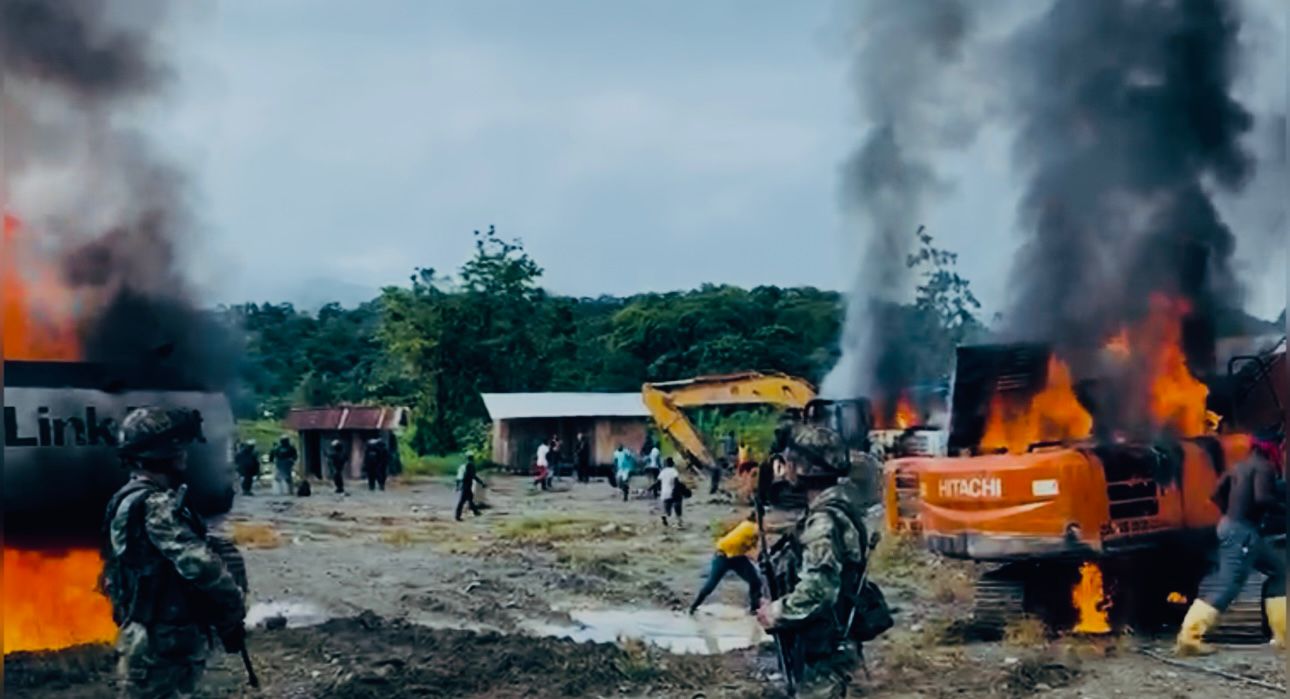 Atacan minera ilegal que pertenecería a disidencias de las FARC en Cauca