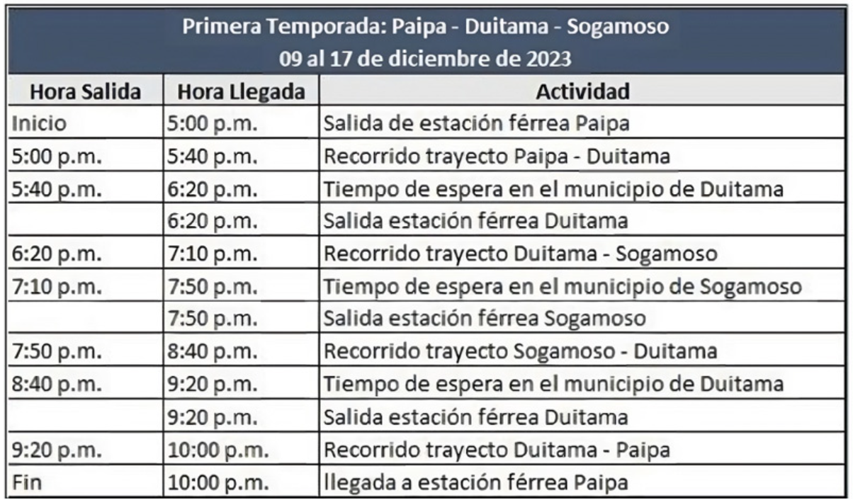 El tren turístico de Boyacá busca movilizar a más de 14.000 personas en sus 17 días de operación en diciembre de 2023.