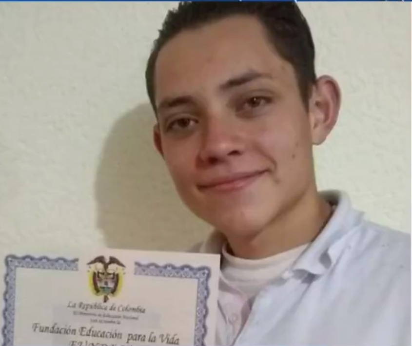 David Perilla, de 18 años, estaba acompañado de un amigo cuando sucedió el crimen.