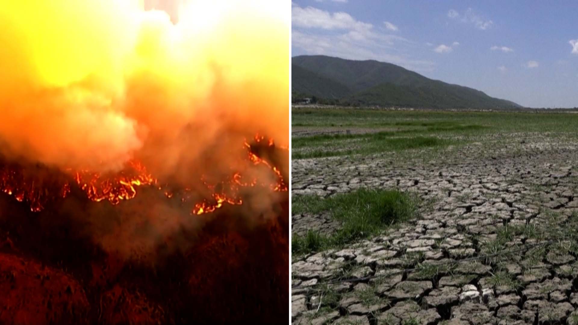 Ola de calor deja incendios en California y sequía en México