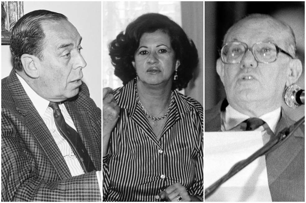 De izquierda a derecha: Álvaro Gómez Hurtado, María Eugenia Rojas y Alfonso López Michelsen. Fotos: Archivo