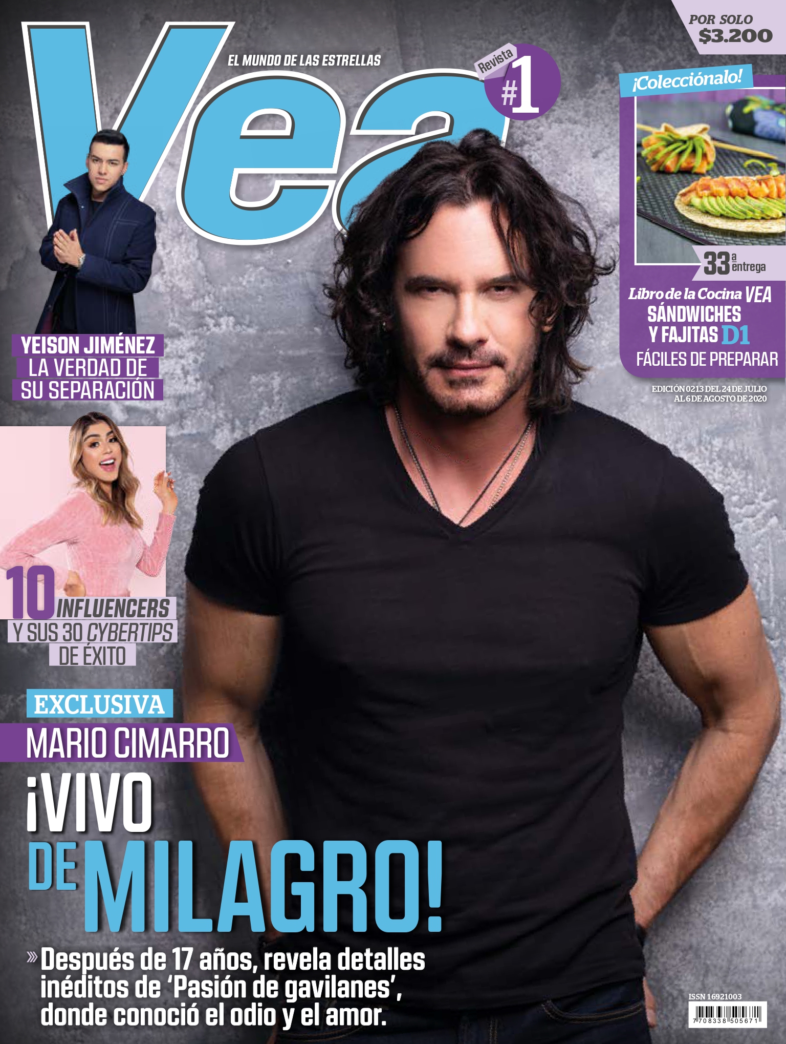 Mario Cimarro en la portada de la revista Vea.