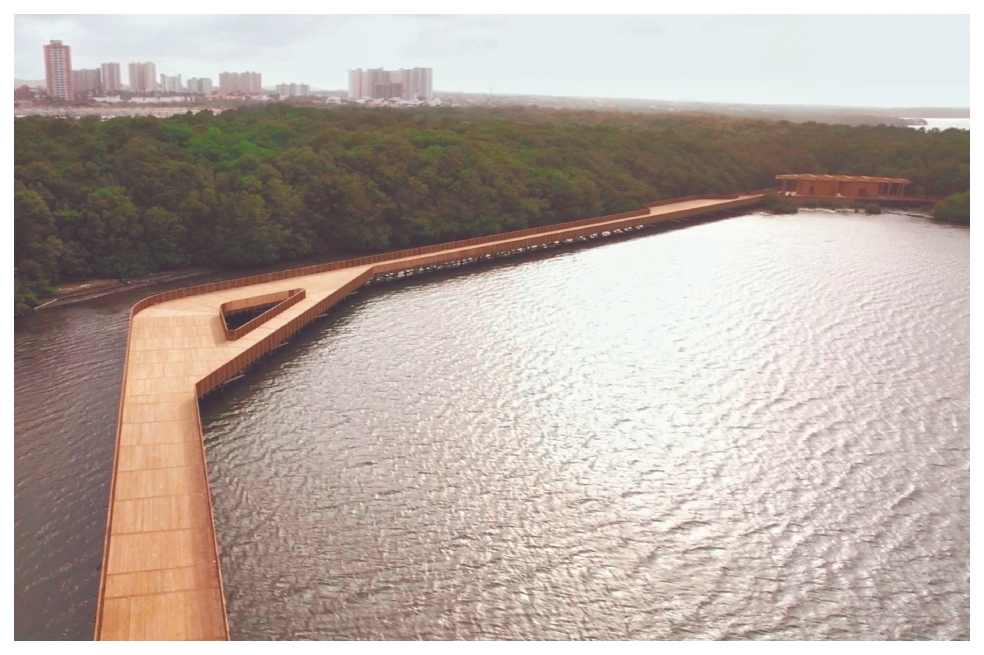 Esta es una de las plataformas que ya está construida sobre la Ciénaga de Mallorquín.