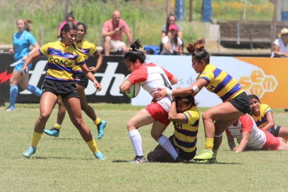 Selección colombiana de Rugby contra Chile en el clasificatorio al Mundial de Sevens.