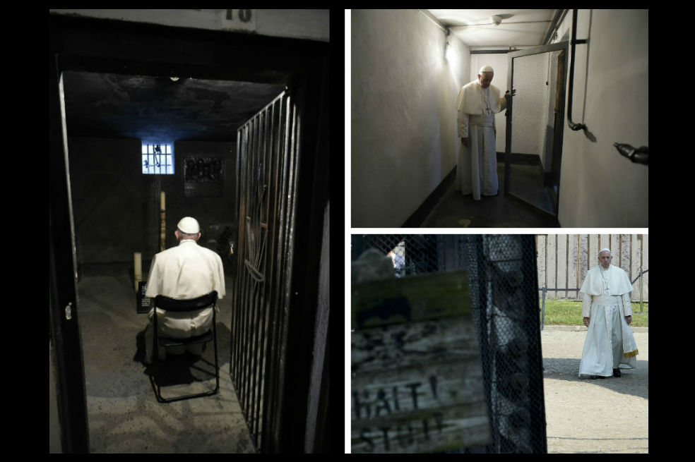 Conmovedoras imágenes del papa Francisco recorriendo campos de concentración nazi